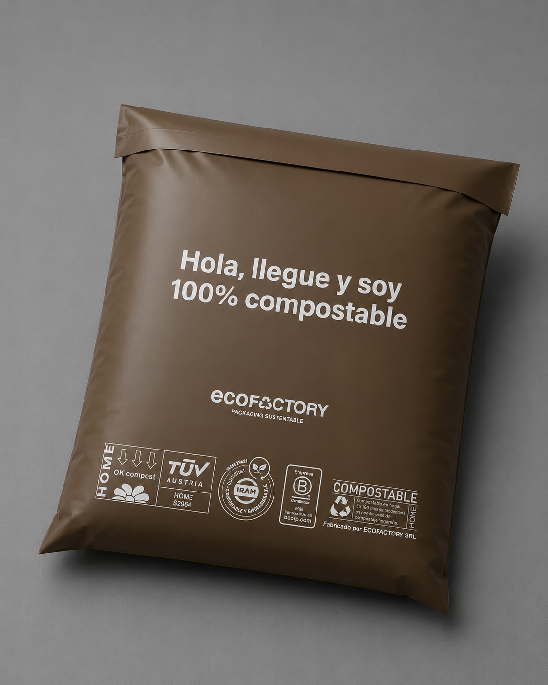 Sobre compostable para e-commerce Ecofactory
