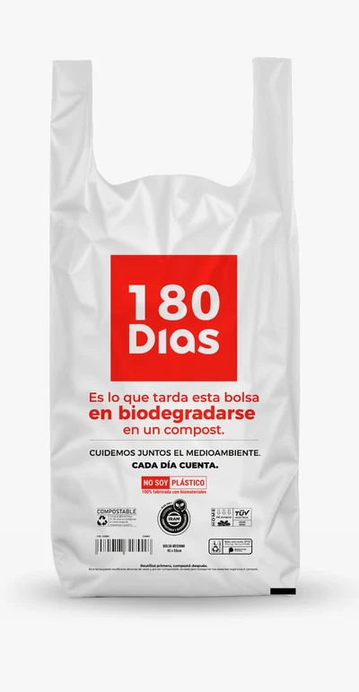 Bolsa compostable con diseño 180 días